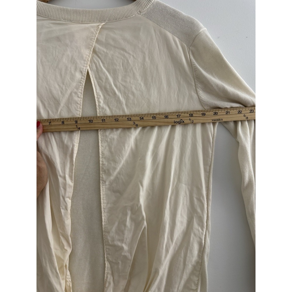 Lululemon Still At Ease Cashmere Blend Pullover Sweater Size M Cream Open-Back‎ - Picture 8 of 8